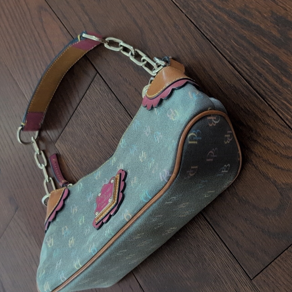 Dooney & Bourke - VINTAGE Y2K RARE Rainbow It Girl Monogram Handbag - Picture 5 of 9